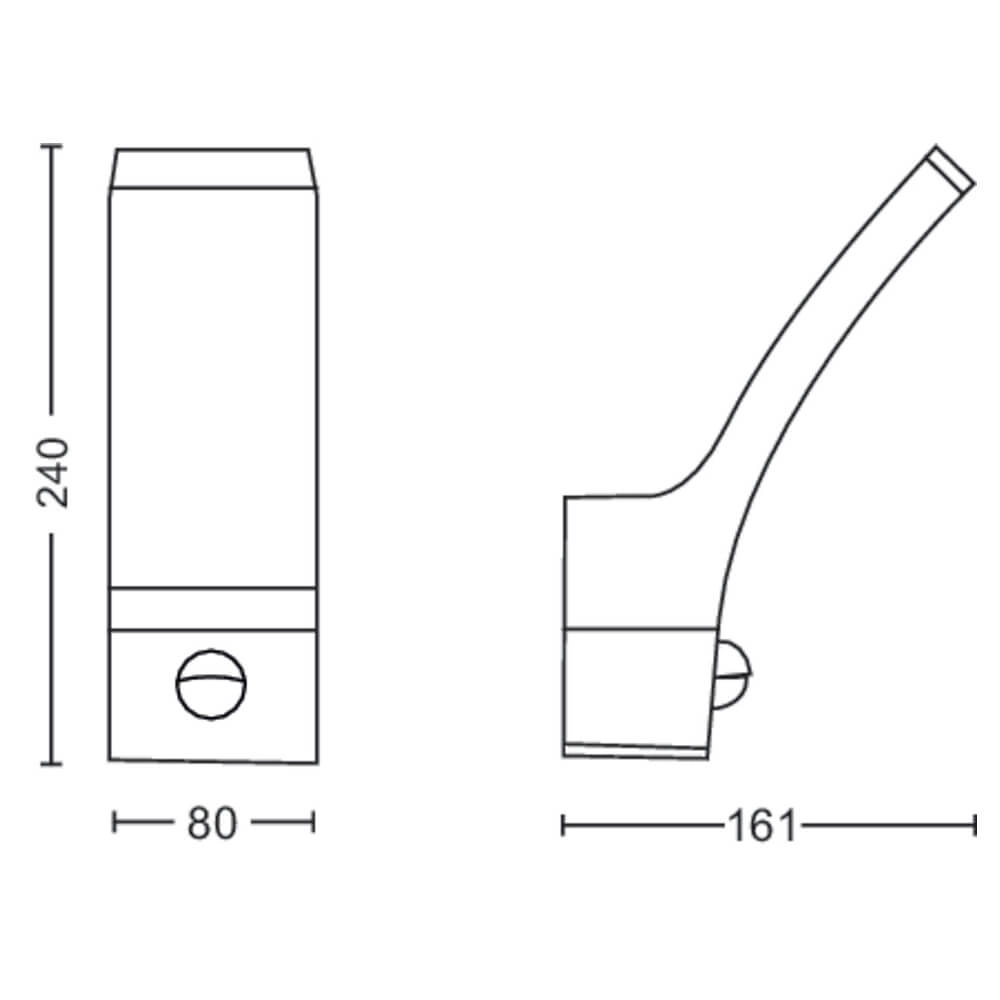 Lampe d'extérieur avec capteur Splay Philips 8719514417717