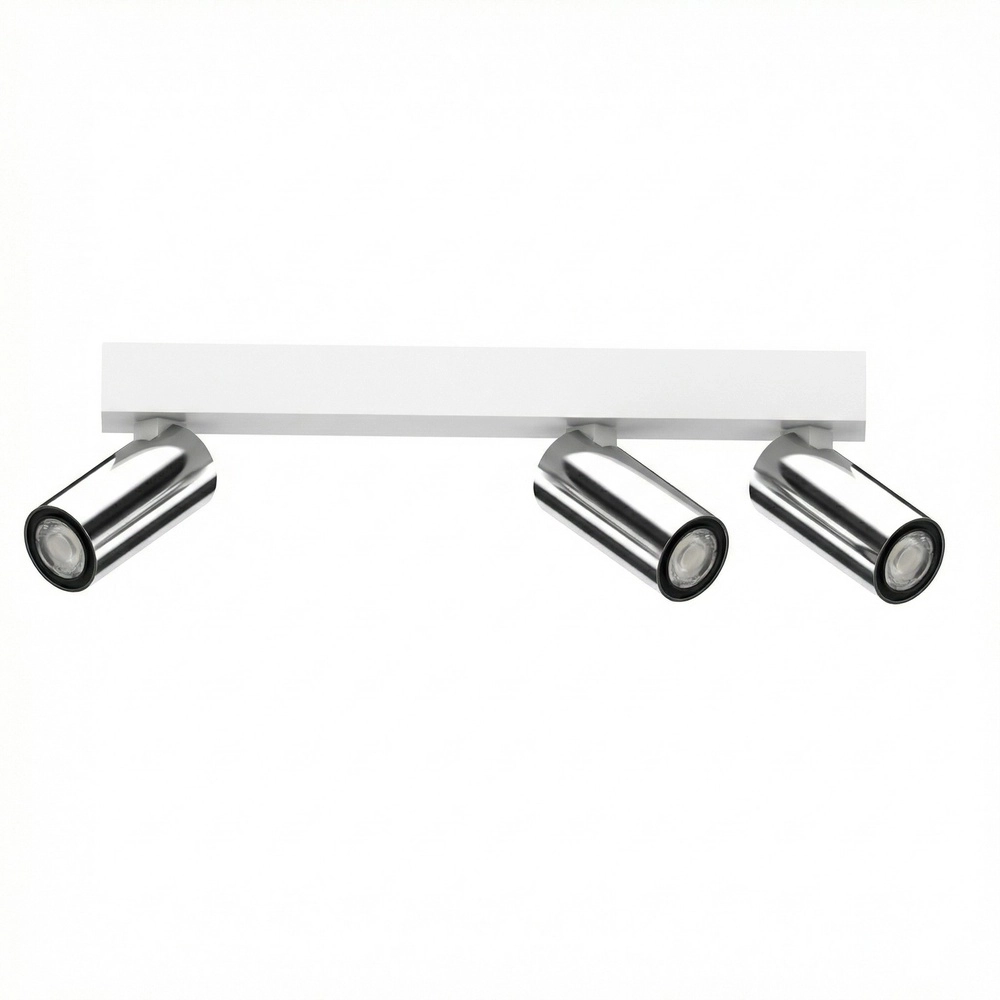 Projecteur de surface à 3 lumières Tevo Mini Blanc avec chrome