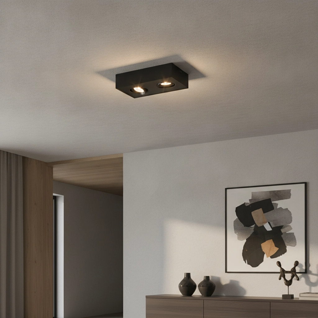 Plafonnier design Brooklyn Double Noir