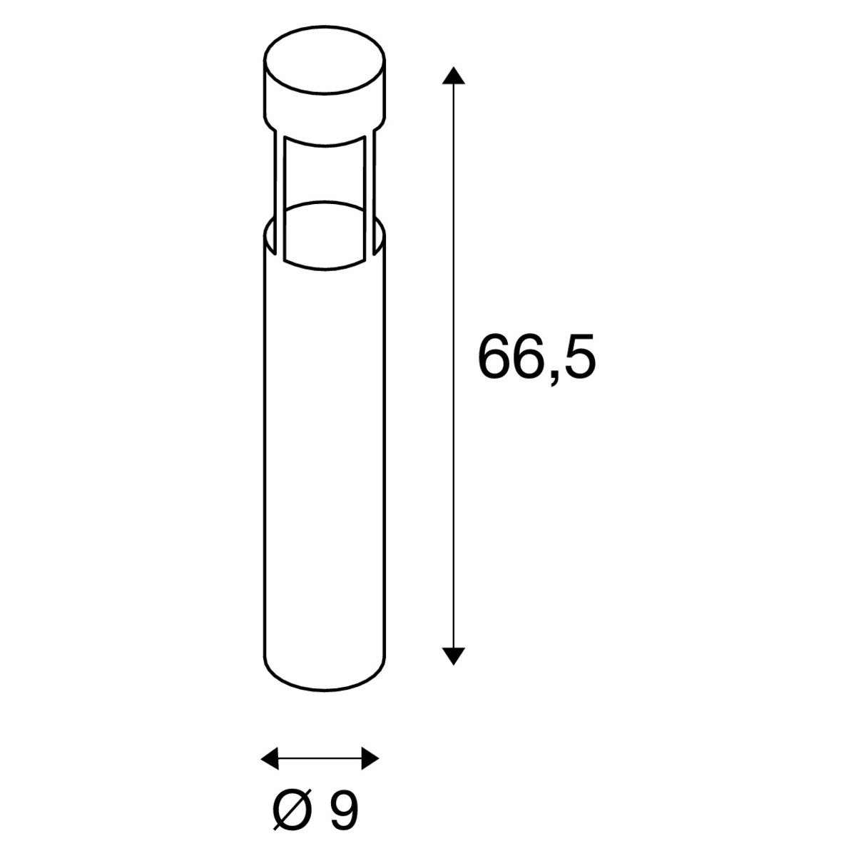borne d'éclairage LED Slots 65 SLV 4024163131308