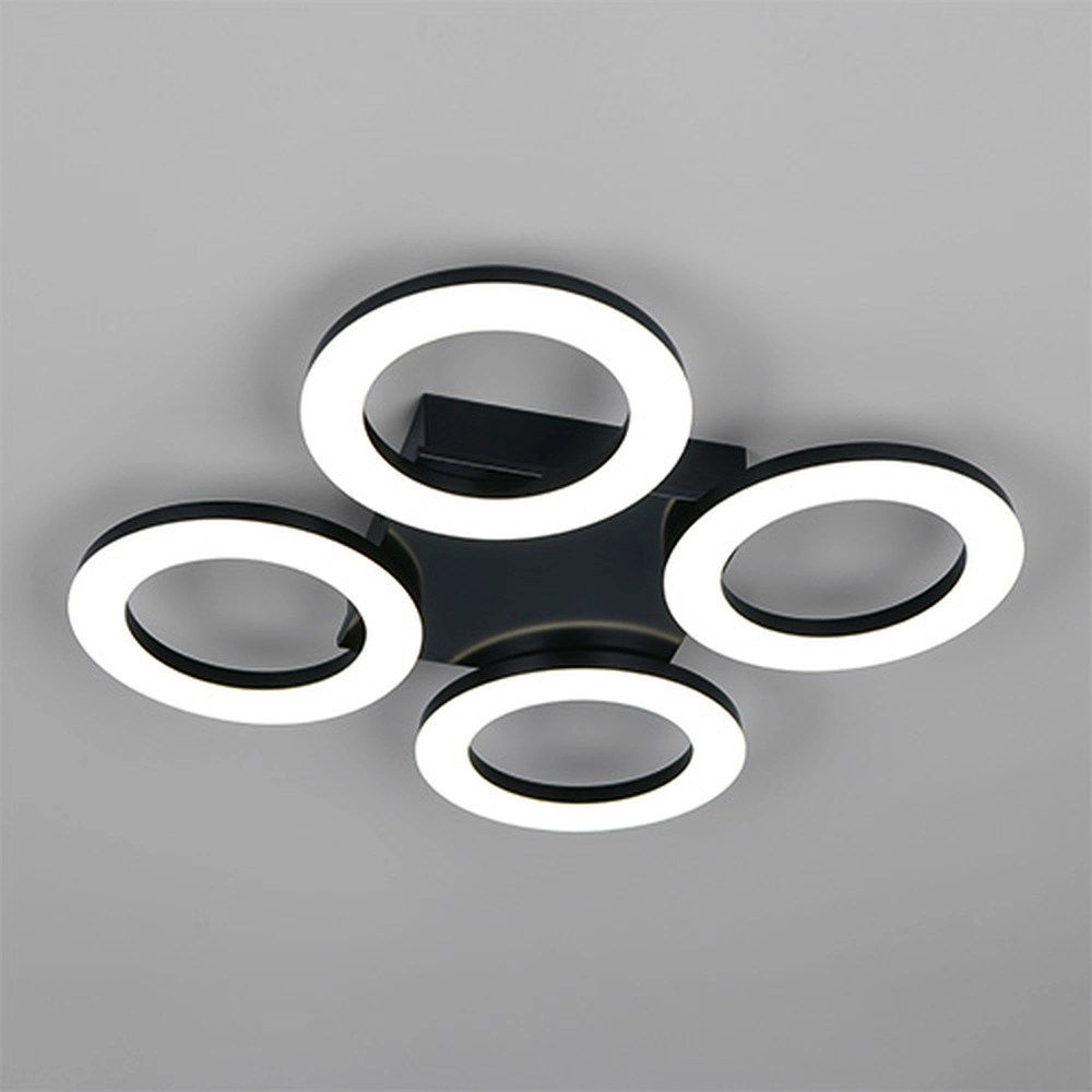 Lampe de plafond à design Cemi Rond noir Trio 4017807704372