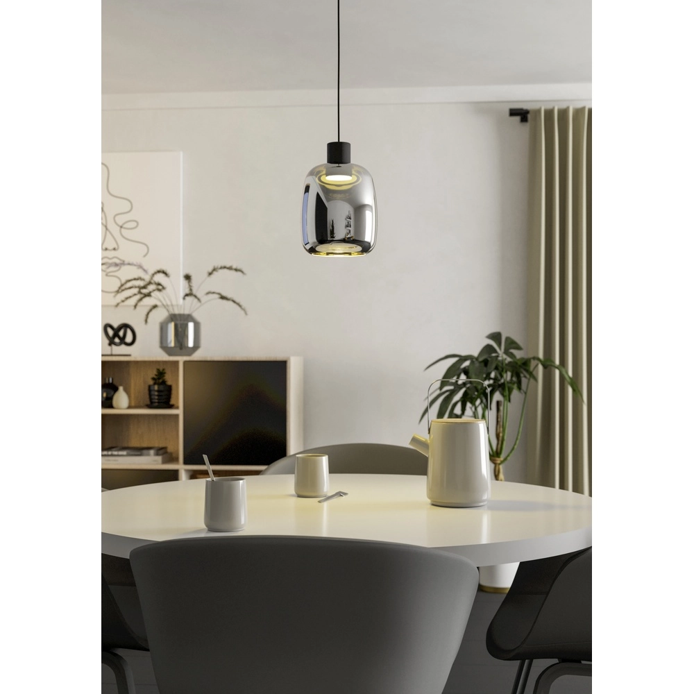 Suspension LED Molochio-Z Verre fumé - Zigbee Eglo 9008606312825