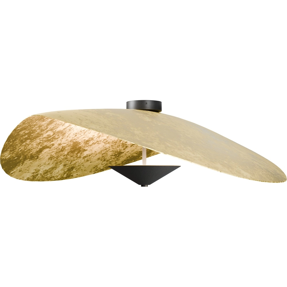 Ø lumière LED de plafond de 90 cm Lente Feuille d’or