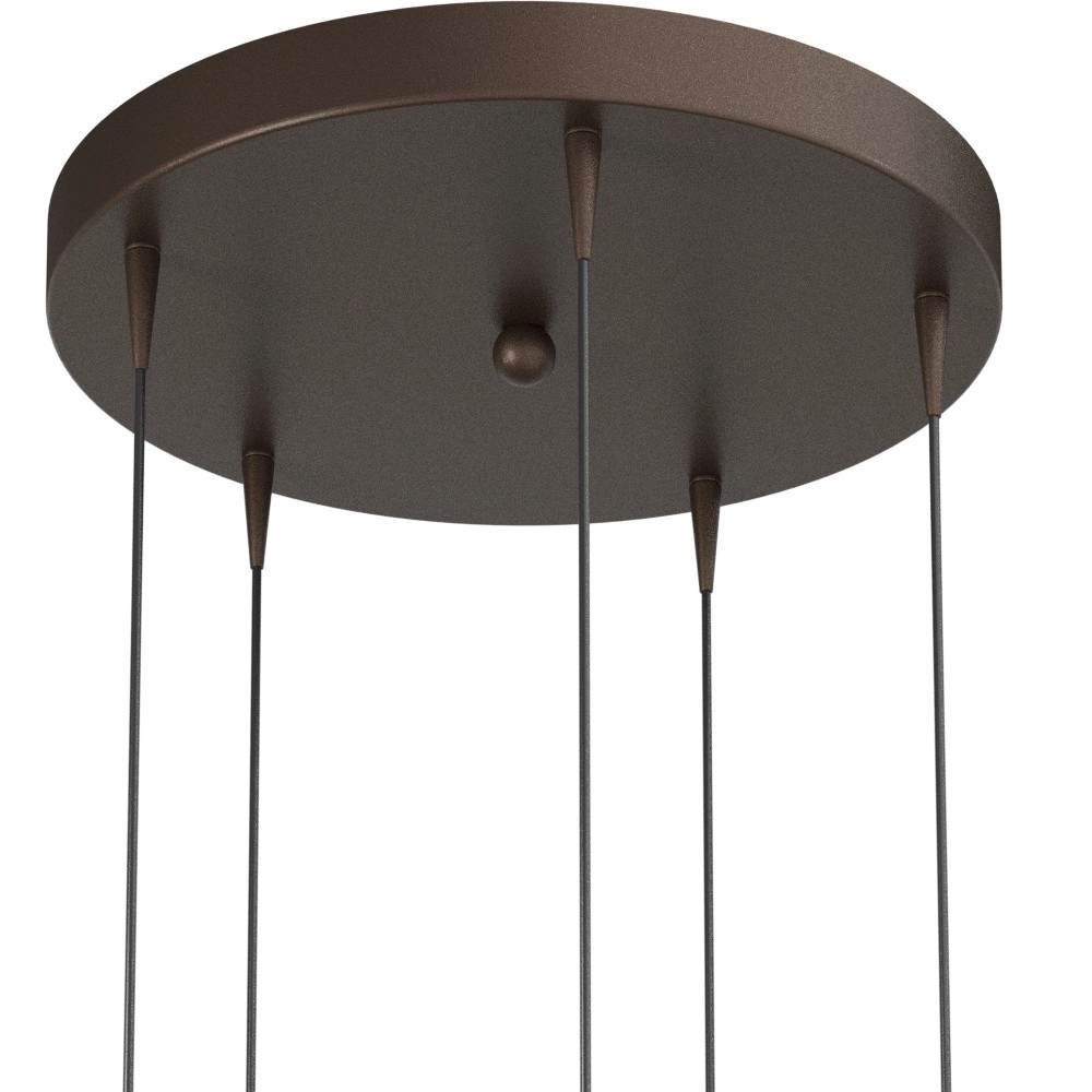 Lampe suspendue à 5 lumières Talana brun cacao Ø 35cm DTW Masterlight 8718121350103