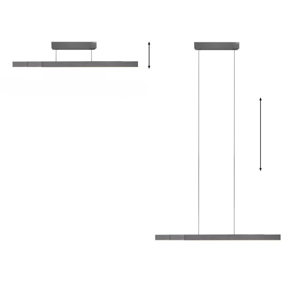 Lampe suspendue design Pure Moto-Rise gris Paul Neuhaus 4012248366653