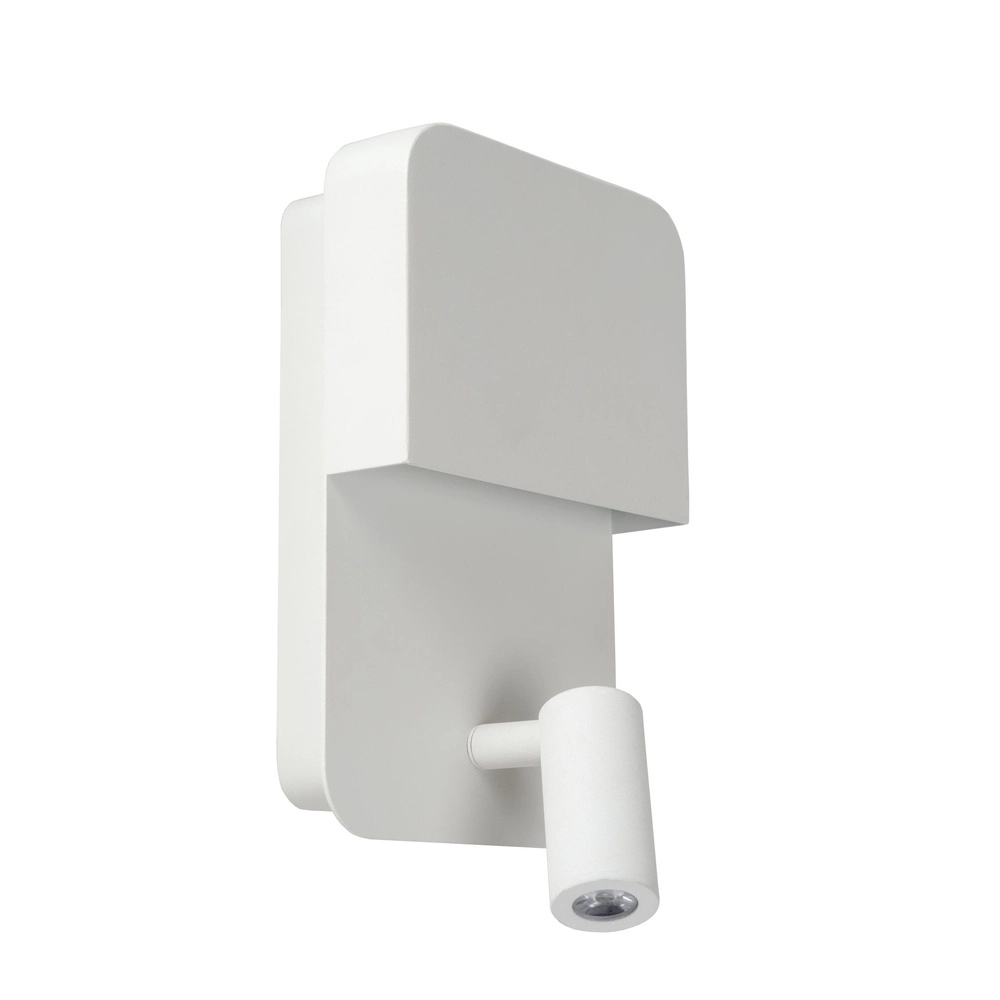 Lampe de chevet Boxer blanc avec point de charge USB