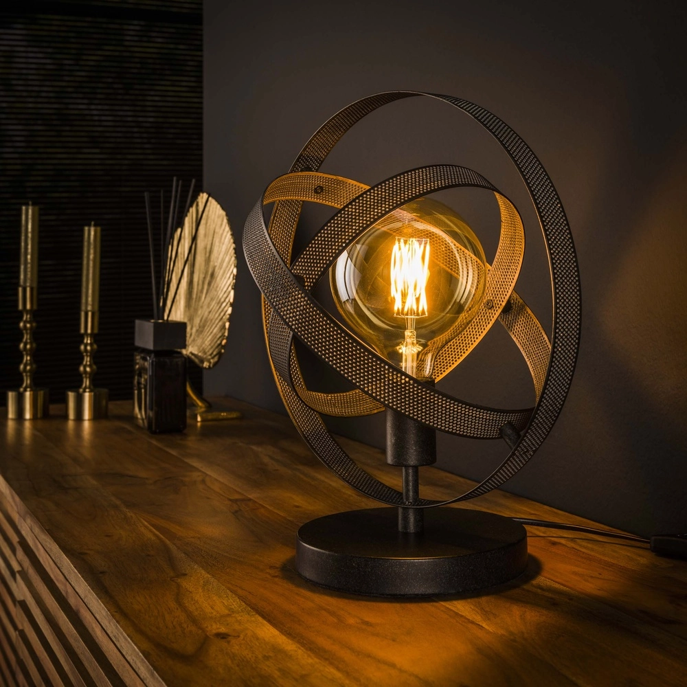 Lampe de table à sphère noire Cosmos Ø 28cm