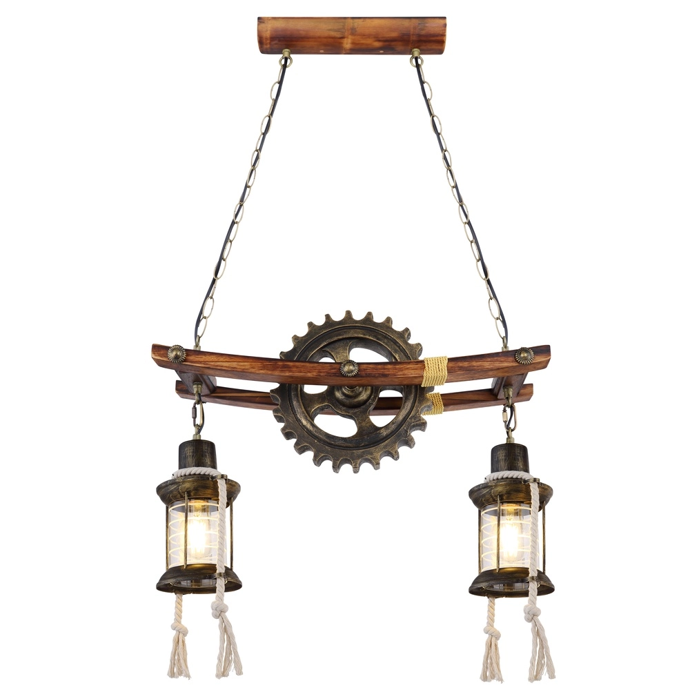 Lampe pendante industrielle Abella 2 lumières Globo 9007371407392