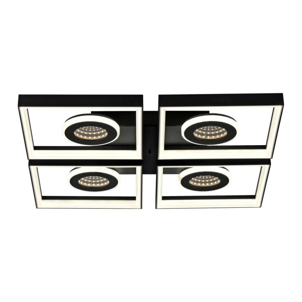 Plafonnier carré Traforo quatre Paul Neuhaus 4012248384909