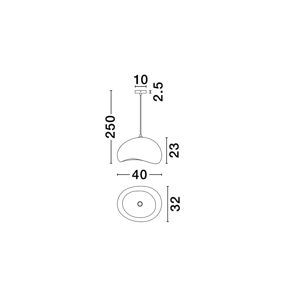 Suspension naturelle Aere blanc 40cm Lyora 5212017460776