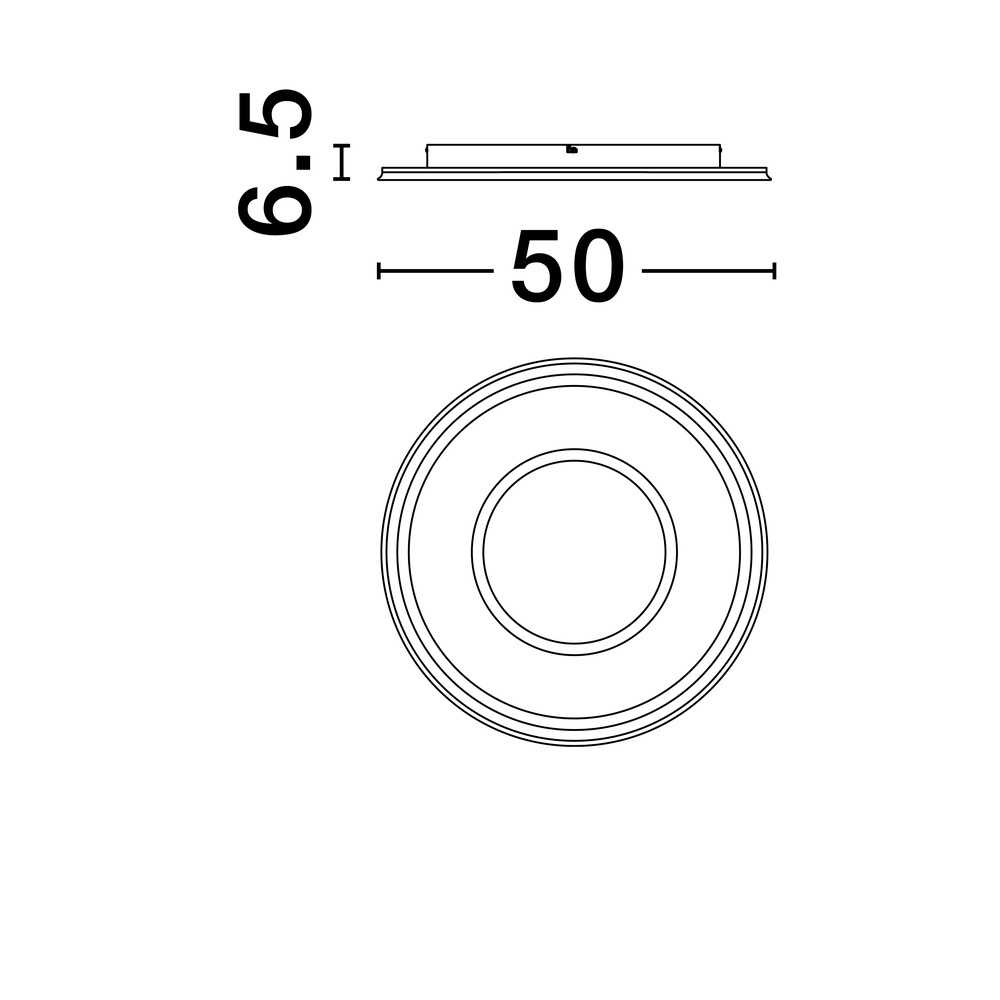 Plafonnier Figin or Ø 50cm Lyora 5212017465818