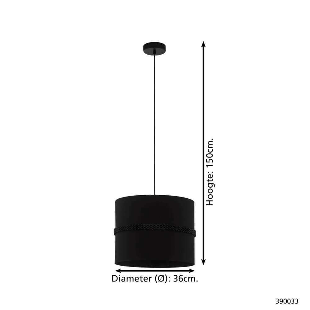 Lampe suspendue noire Paraguaio Ø 36 cm Stars of Light 9008606221004