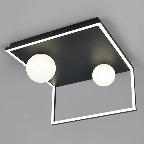 Lampe de plafond à design Arola Noir Trio 4017807683578