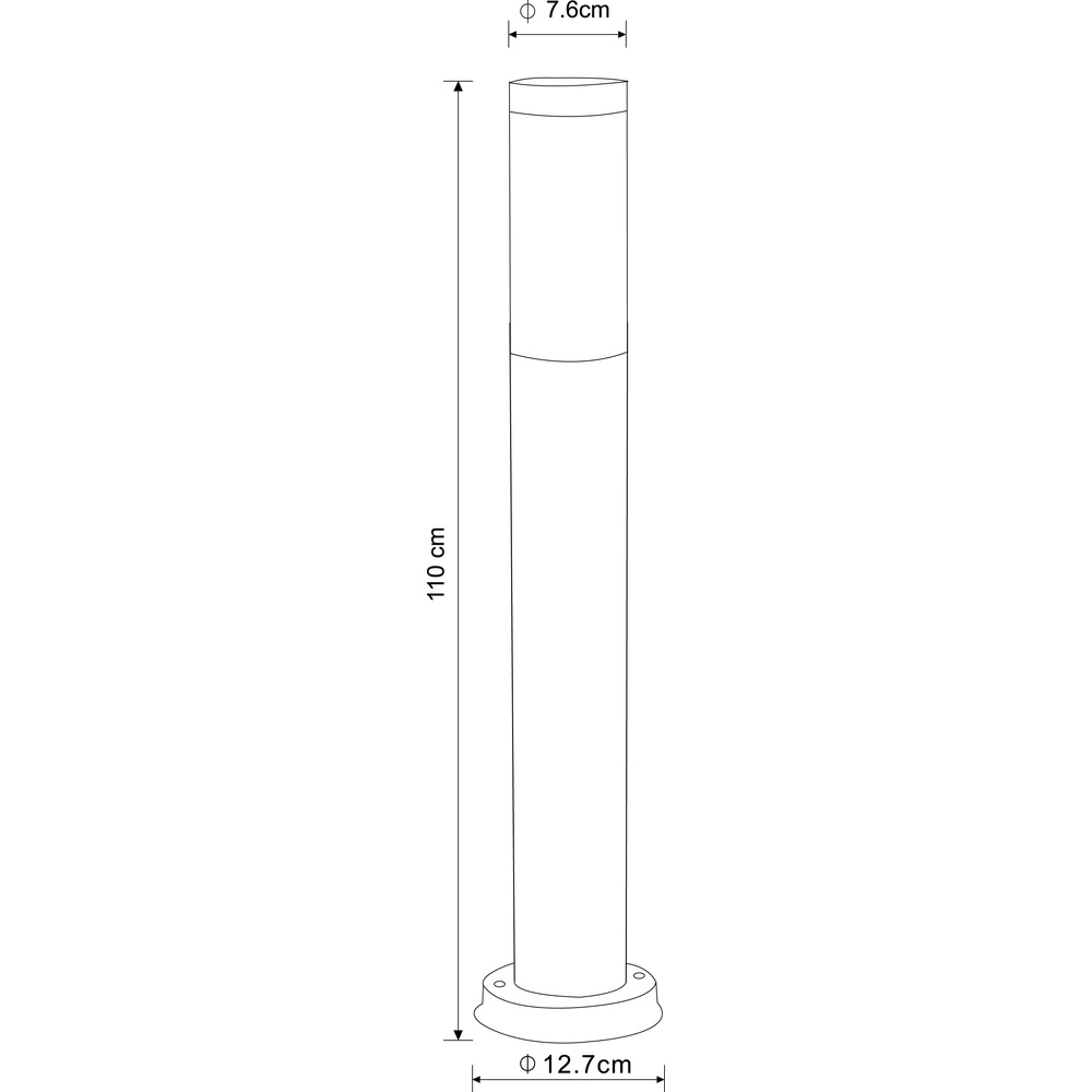 Lampe de jardin 110cm Boston anthracite avec du blanc Globo 9007371411665