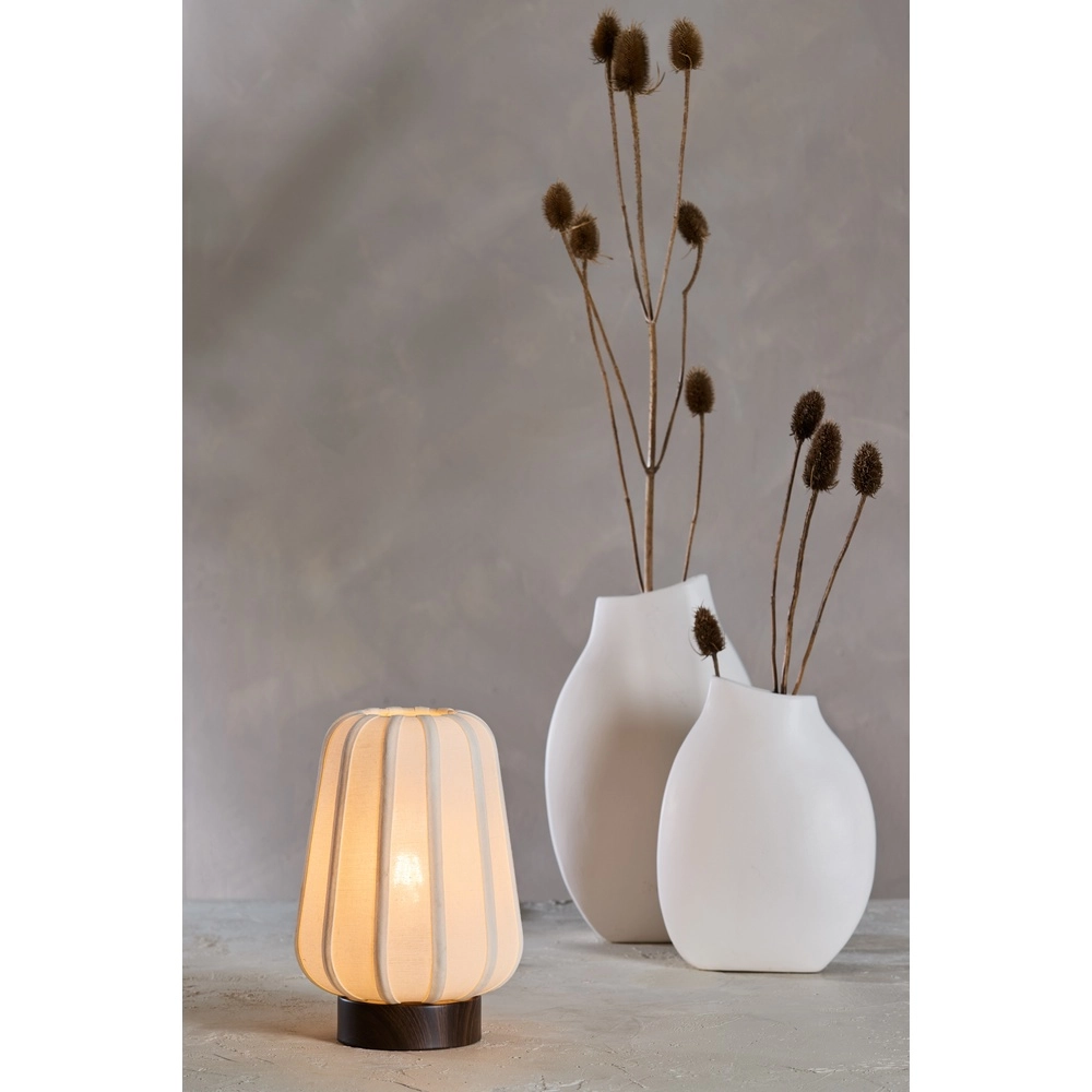 Lampe de chevet Bibury Ø 20cm - lin blanc Light & Living 8717807794217