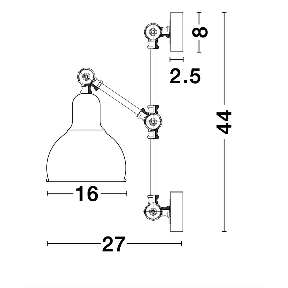 Applique murale Virgo noir Lyora 5212017420725