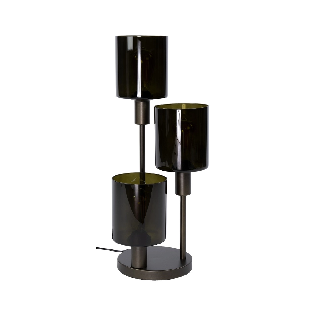 Lampe de table de conception Sepiora Marron Sienne à 3 clairs Lyora 8716803515321