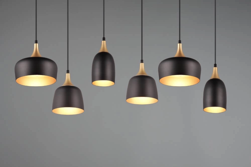 Lampe suspendue design Chiraz noir 6 lumières Trio 4017807566864