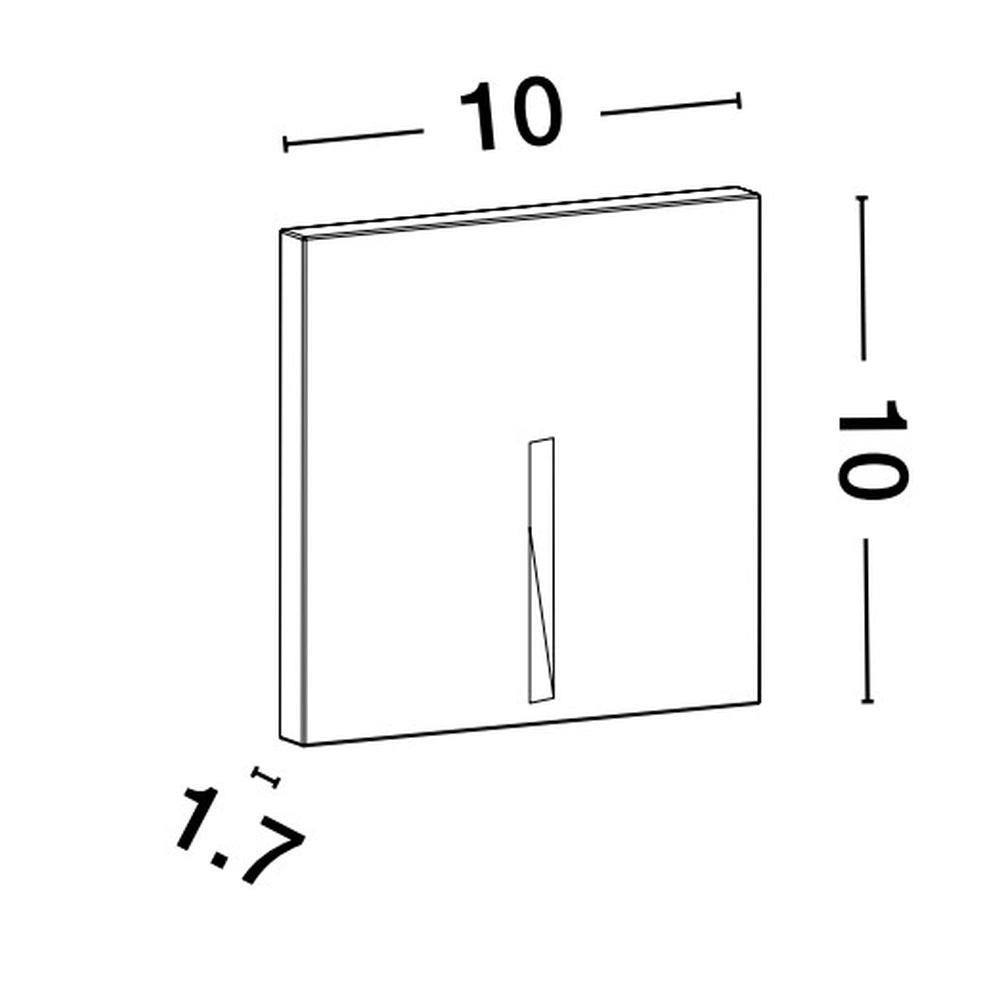 Lumière encastrée Finlo rectangle gris Lyora 5212017430908