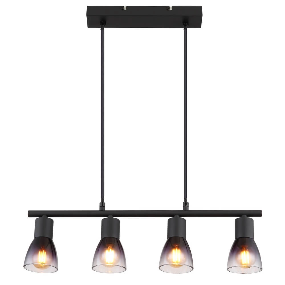 Suspension noire Satella 4 lumières Globo 9007371446933