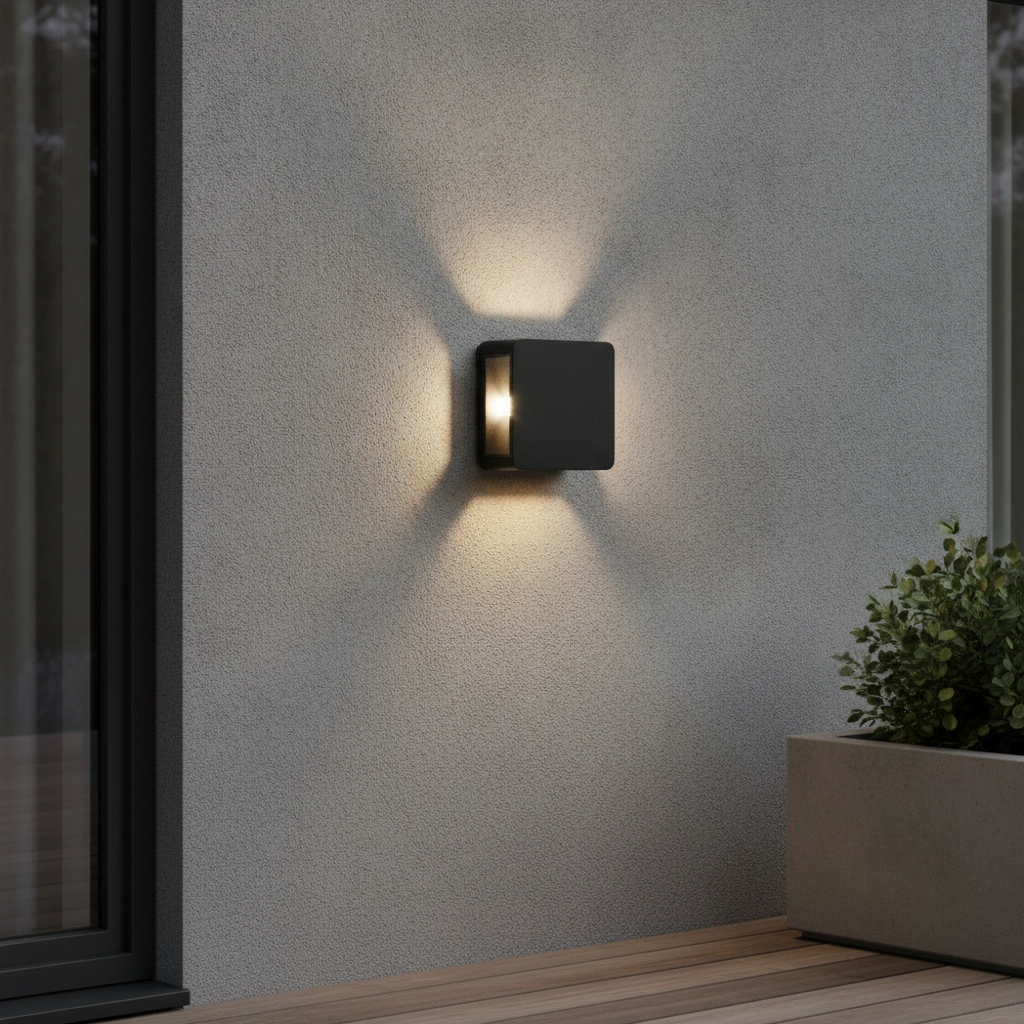 Applique murale carrée Serika anthracite