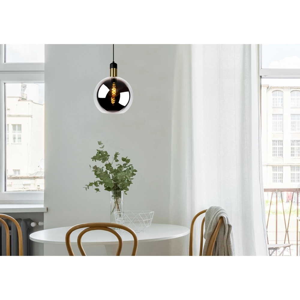 Lampe suspendue Julius Ø verre fumé de 28 cm Lucide 5411212343338