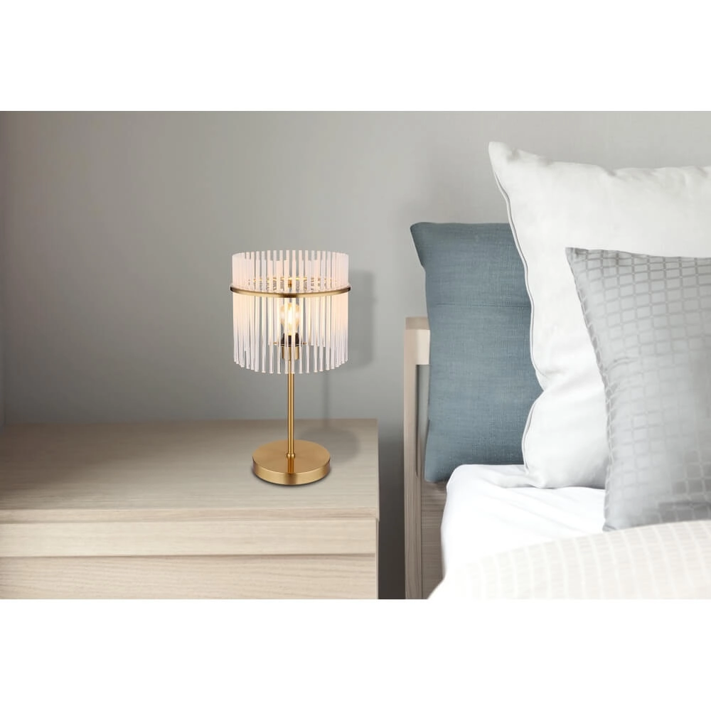Lampe de table dorée Gorley avec verre Ø 30cm Globo 9007371475018