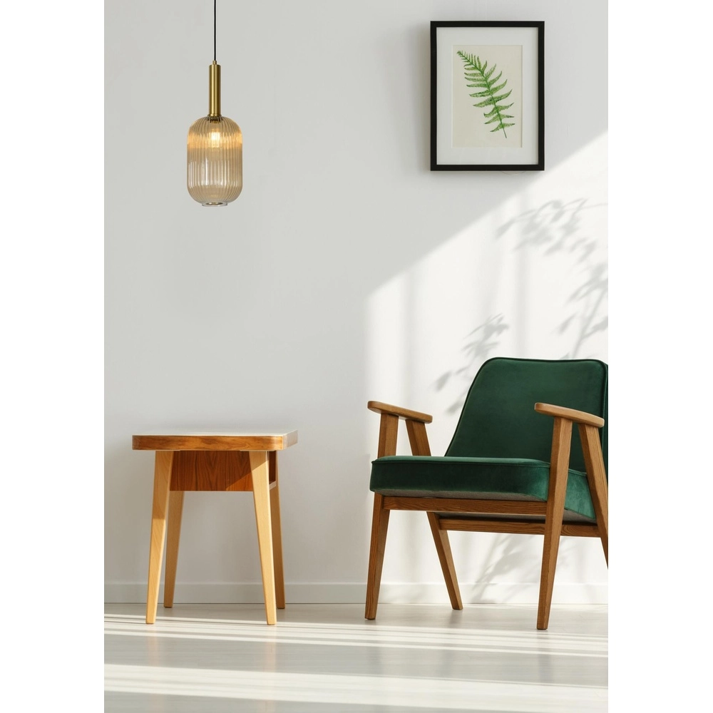 Lampe suspendue Maloto Ø 20 cm d’ambre Lucide 5411212451187