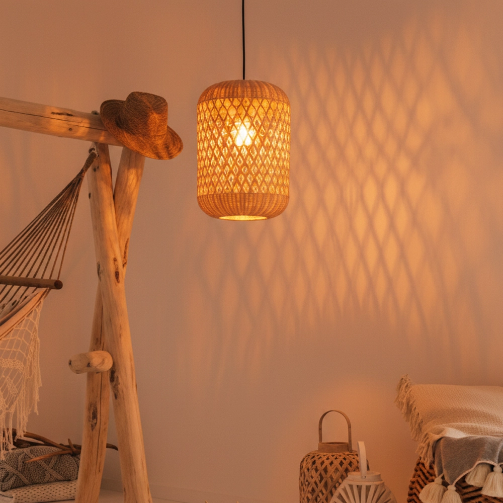 Suspension en rotin Aurora Ø 24,5 cm