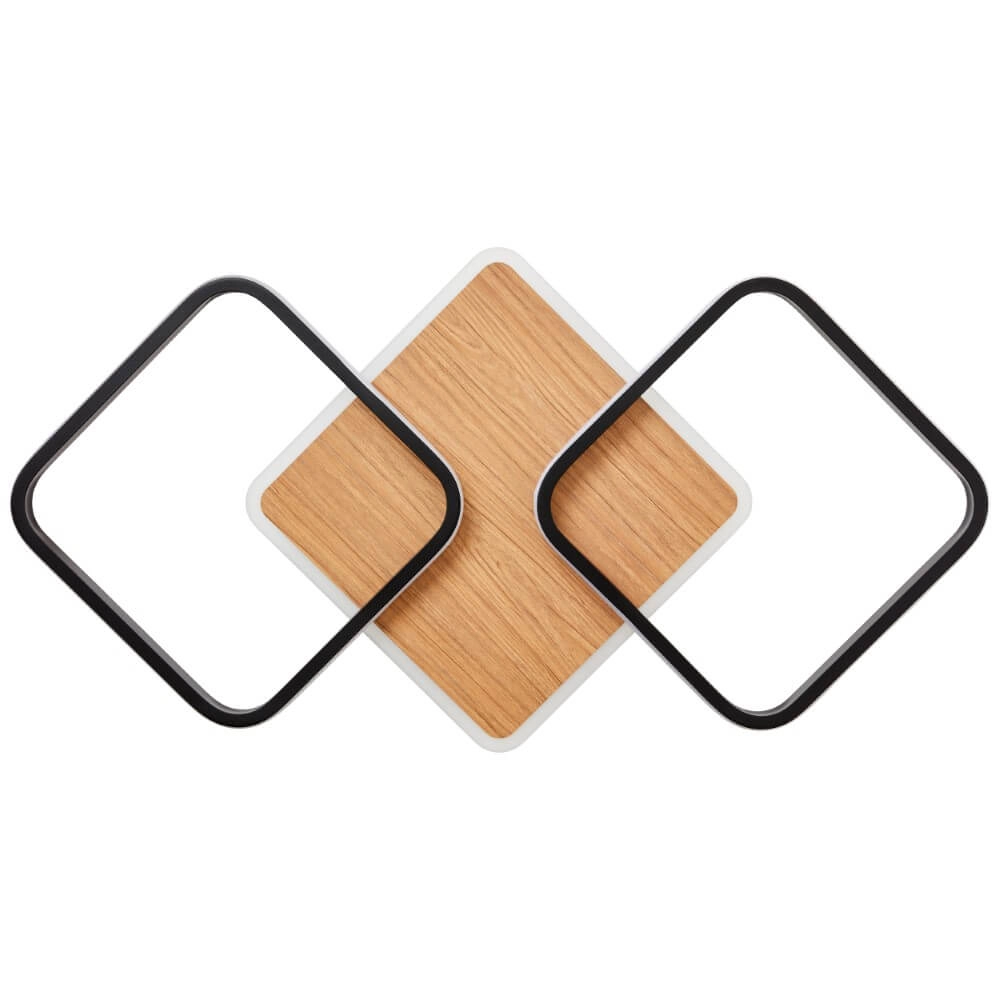 Plafonnier carré en bois Dennet Brilliant 4004353409653