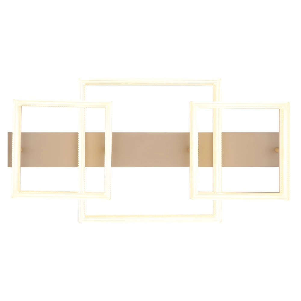 Plafonnier moderne Zara Carré brun sable 66cm Globo 9007371567089