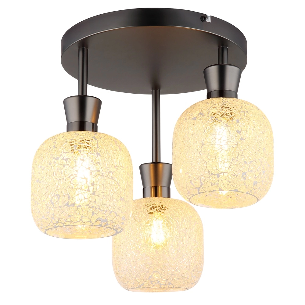 Lampe de plafond à 3 lumières Brokana Bronze à fusil