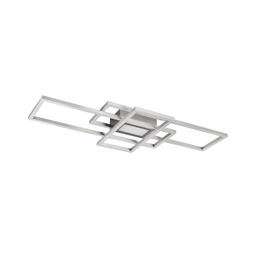 Lampe de plafond moderne Fresno nickel Trio 4017807653717