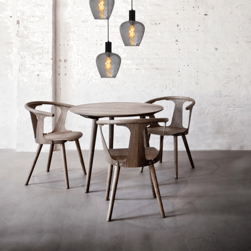 Suspension loft 3 lumières - noire - Porto avec des verres à fumée Diamond Masterlight 8718121270777