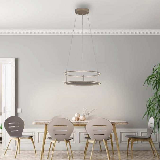 Lampe pendante de conception Conni Ø 50 cm brun sable Paul Neuhaus 4012248398401