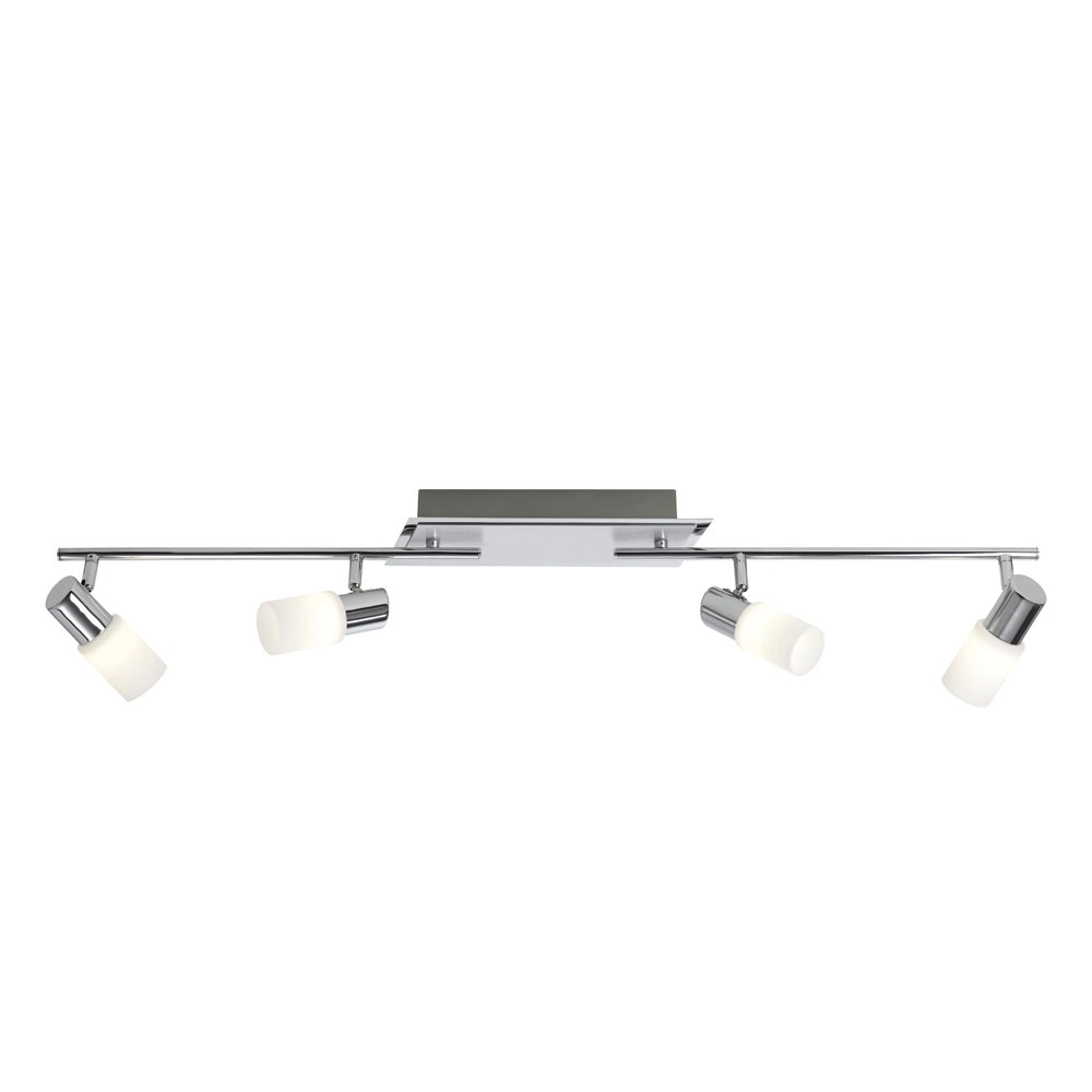 Spot de plafond LED Series 8214 Gris métallisé à 4 lumières avec chrome Spot de plafond LED Series 8214 Gris métallisé à 4 lumières avec chrome