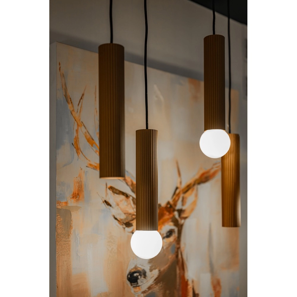 Lampe pendante de conception Fariolo Ligne droite en bronze léger à 6 lumières Eglo 9008606391622