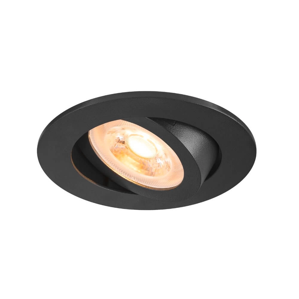 Spot encastré New Tria 68 rond - noir - GU10