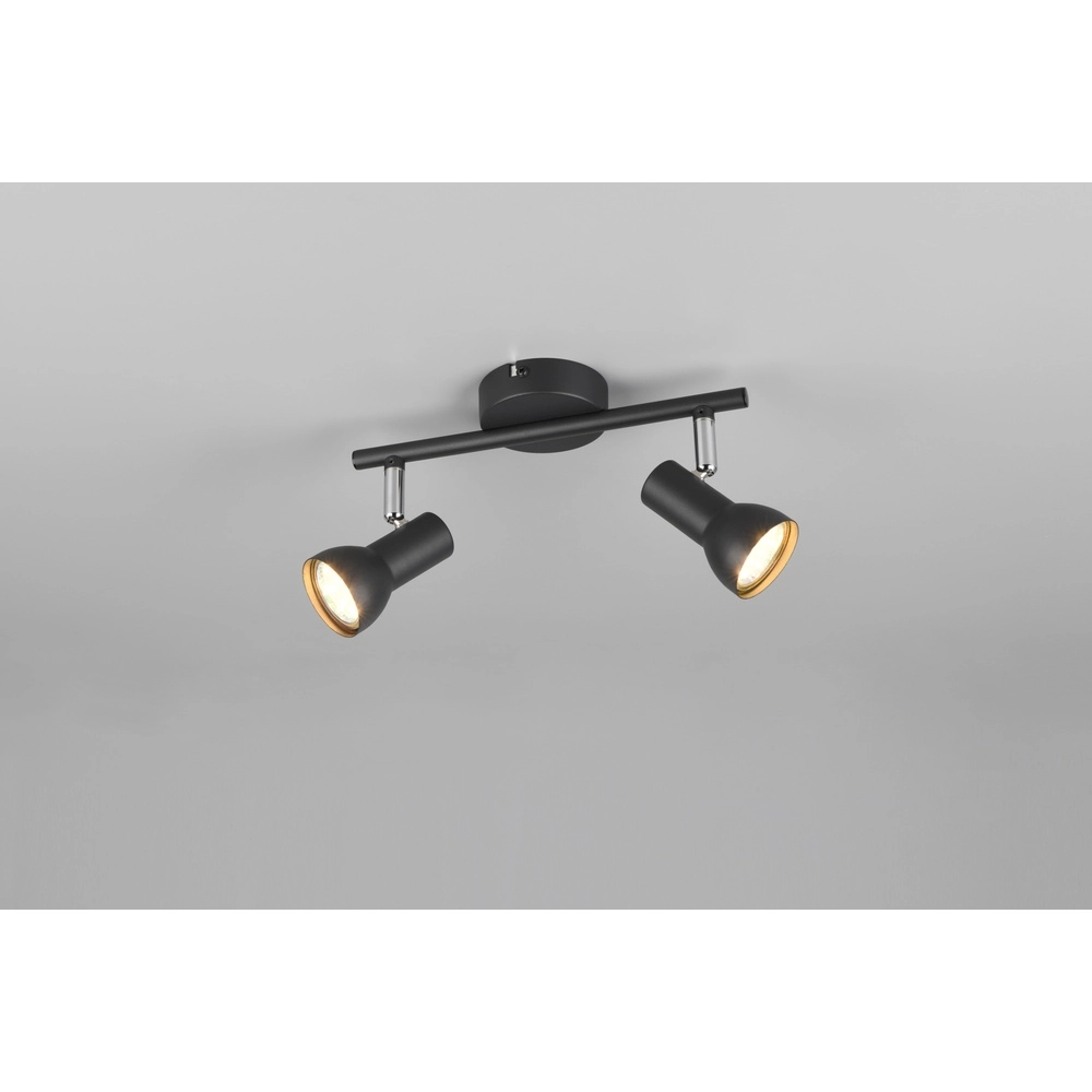 Plafonnier Cantar noir 2 lumières Trio 4017807615906