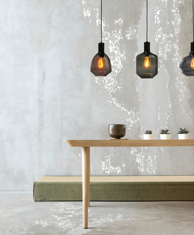 Lampe suspendue 3 lumières - noire - Porto avec des lunettes différentes Masterlight 8718121270104