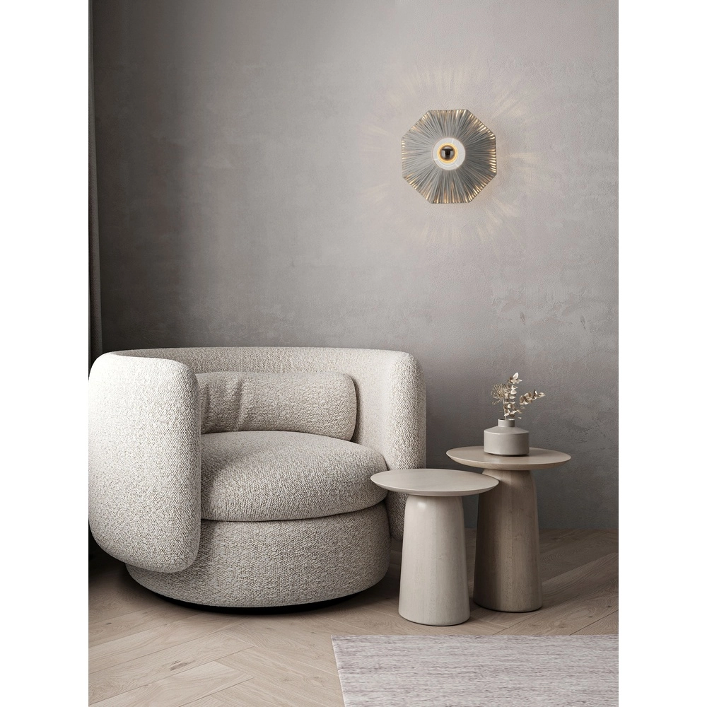 Lampe murale Elvio gris Ø 30cm