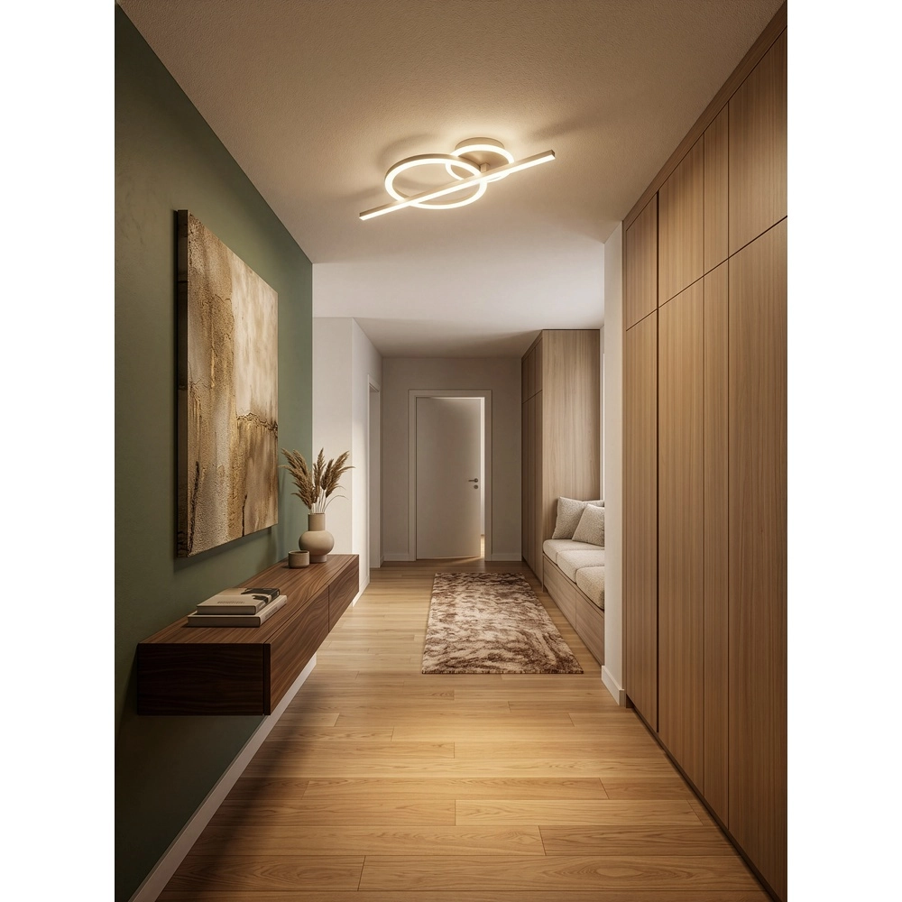 Lampe de plafond Welis Brun sable moderne Trio 4017807704440