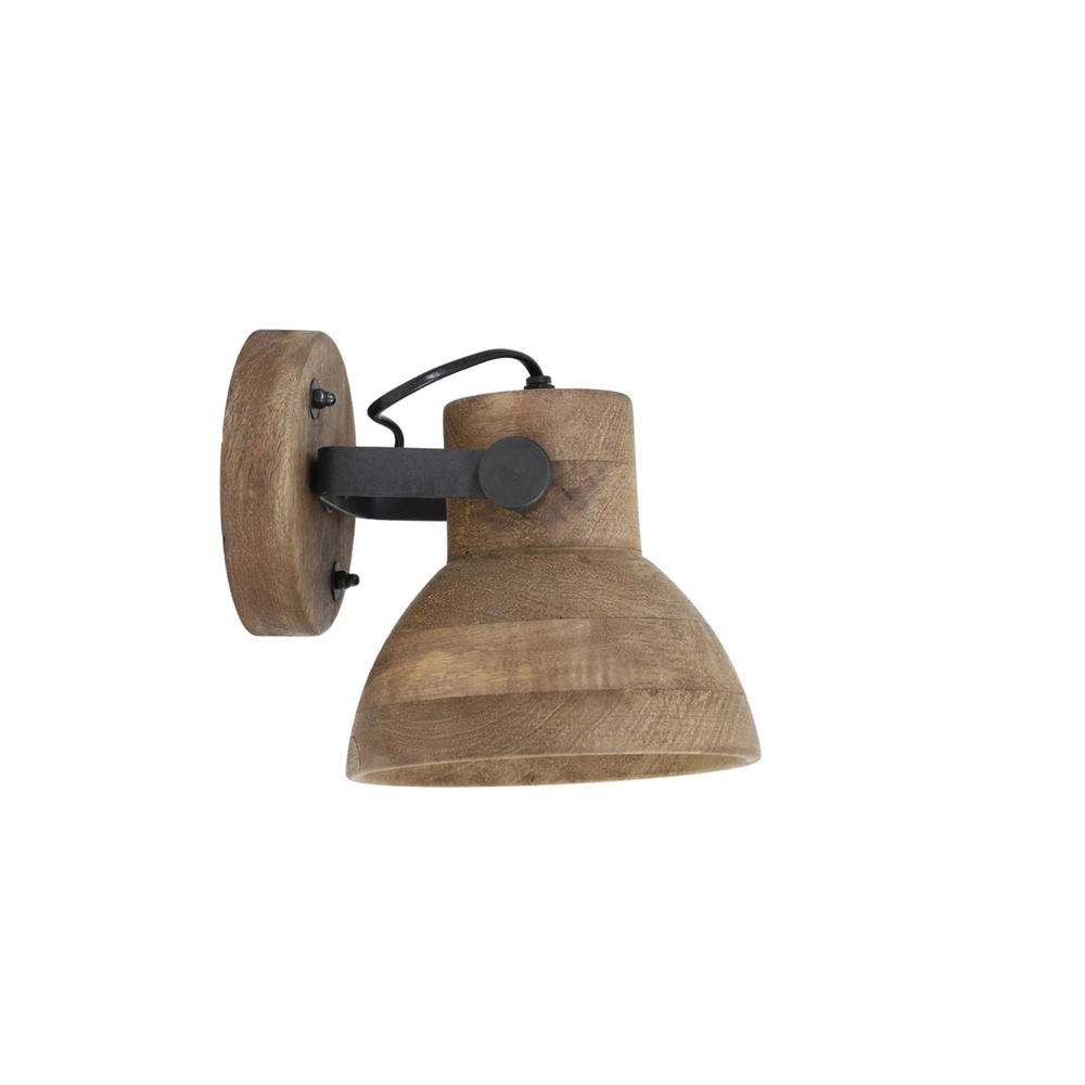 Lampe murale en bois Ilanio Brown