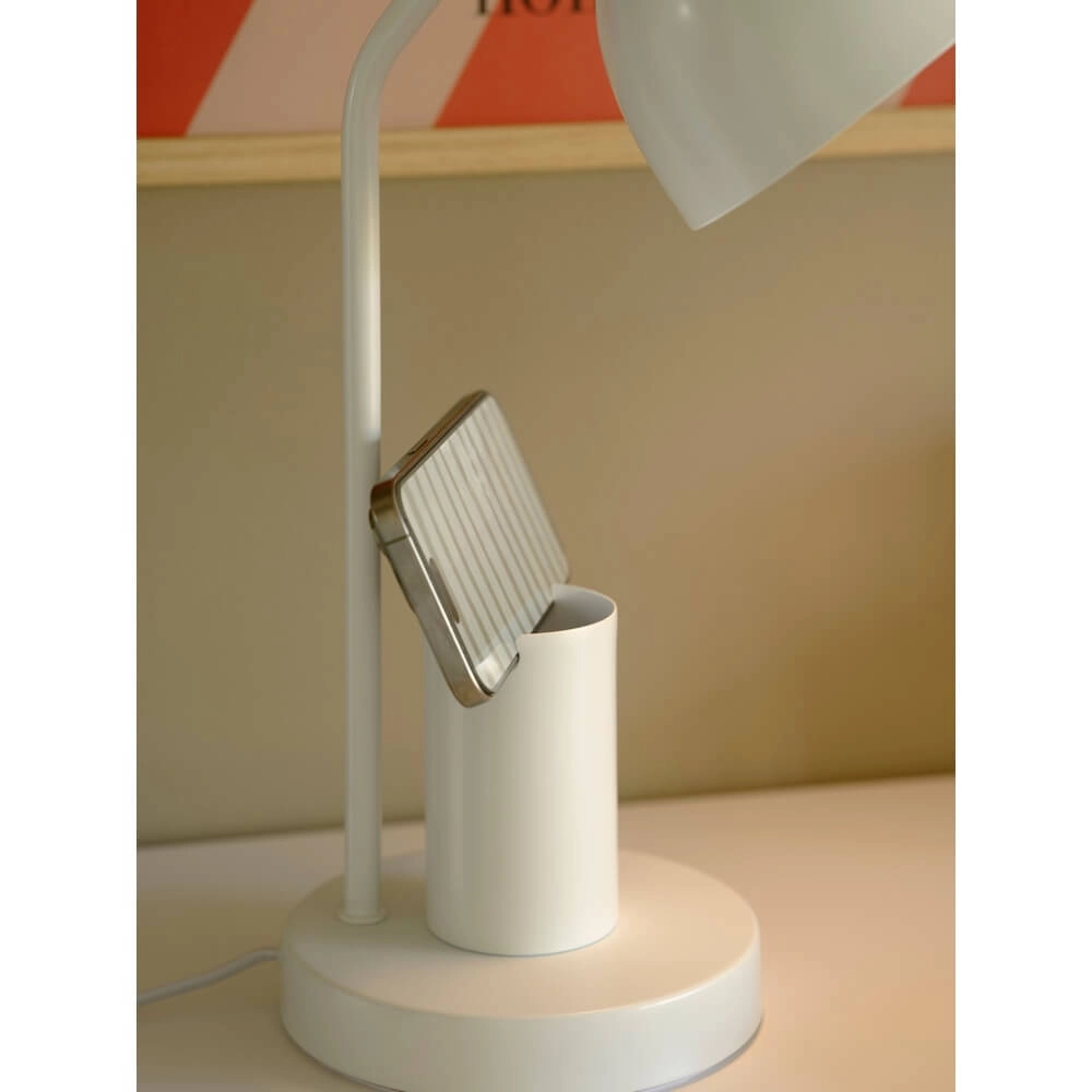 Lampe de bureau blanche Devone avec porte-plume Nordlux 5704924024542