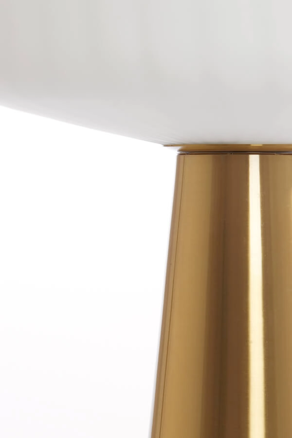 Lampe de table Pleat or avec Ø 30cm blanc Light & Living 8717807687717