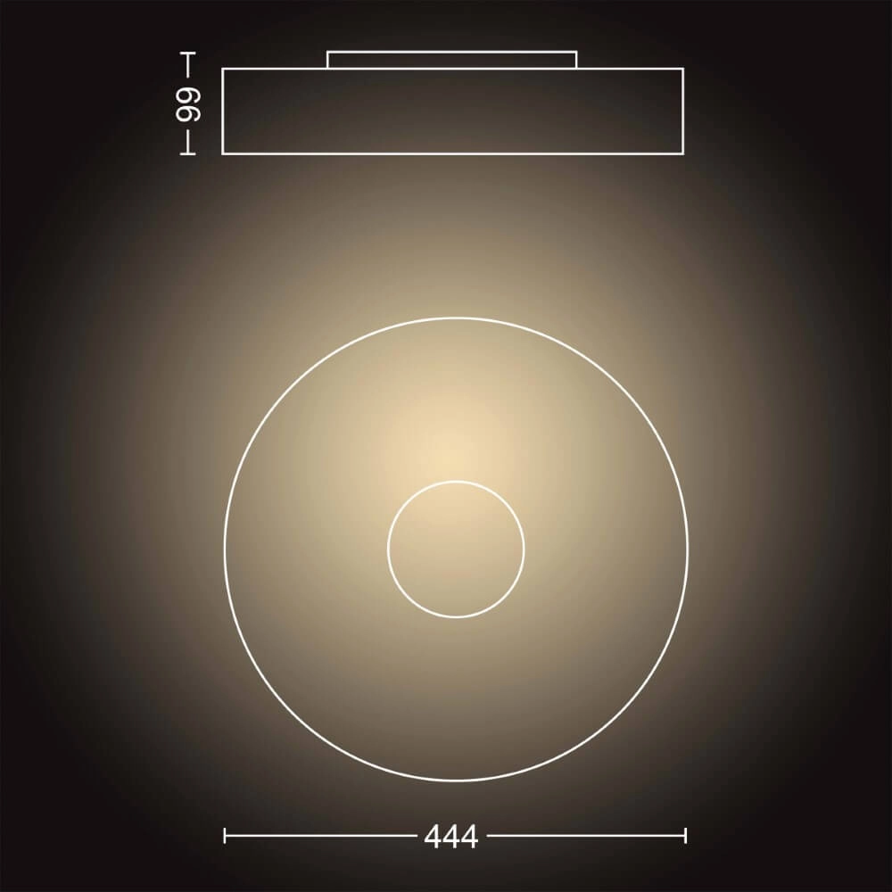 Plafonnier Hue Fair - White Ambiance Ø 44,4 cm noir Philips 8719514341258