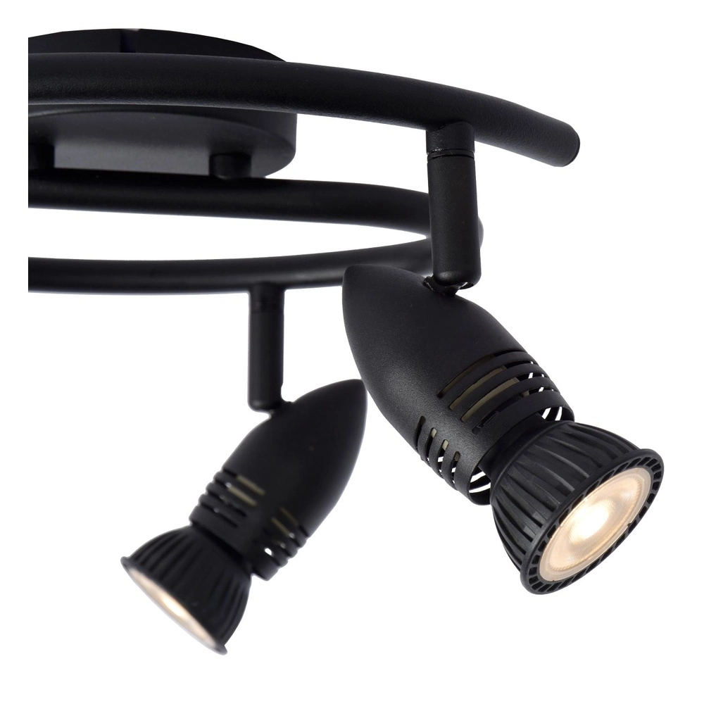 Projecteur de plafond Caro Noir à 3 lumières Lucide 5411212134240