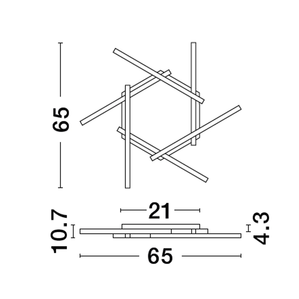 Plafonnier Hyde noir avec or Lyora 5212017446190