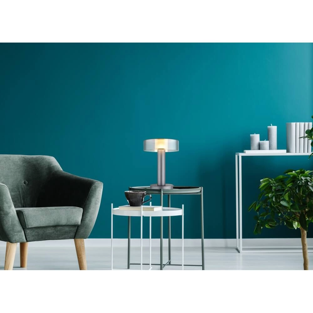 Lampe de table élégante Grant gris Ø 22cm Globo 9007371462902