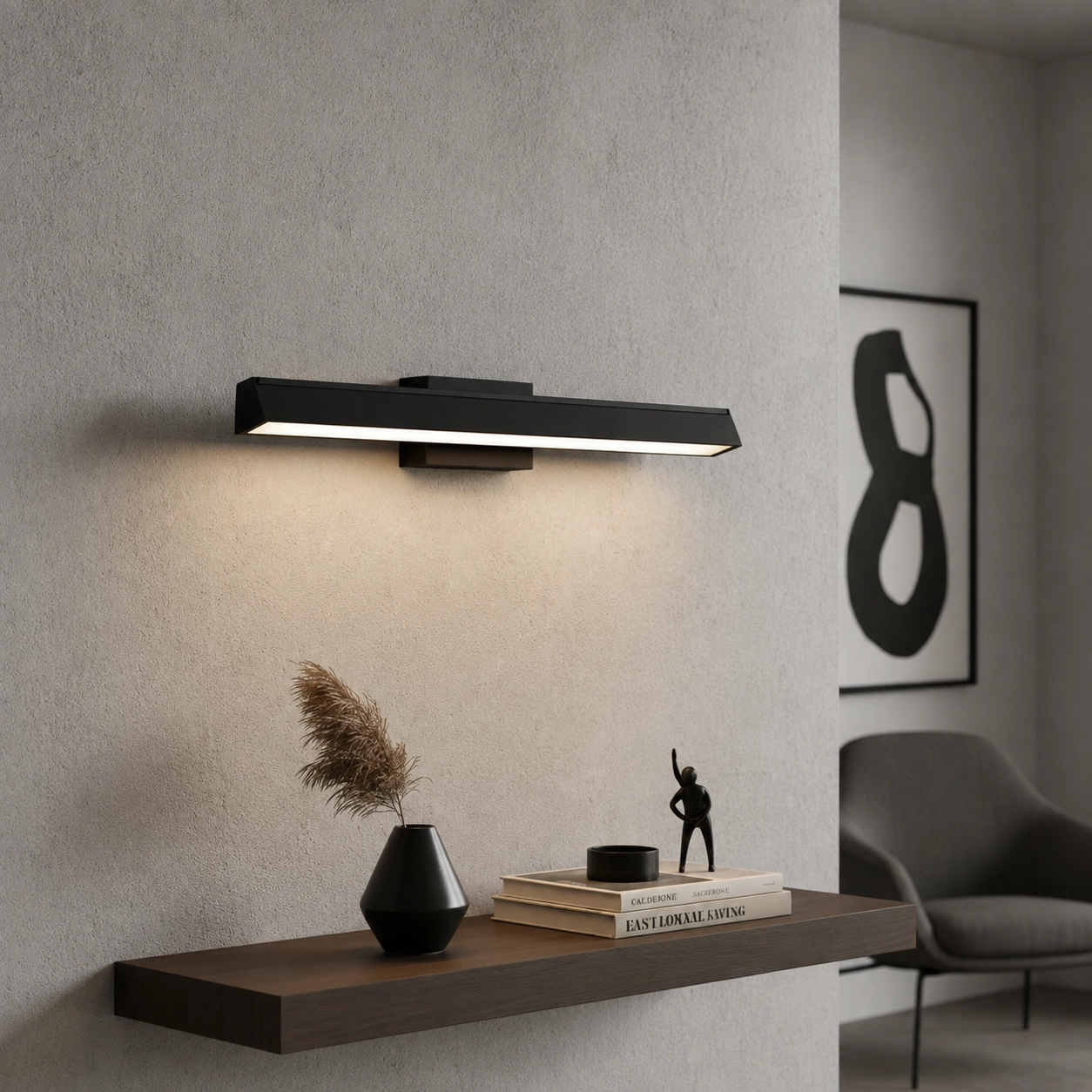 Lampe miroir noire Rivera concevoir